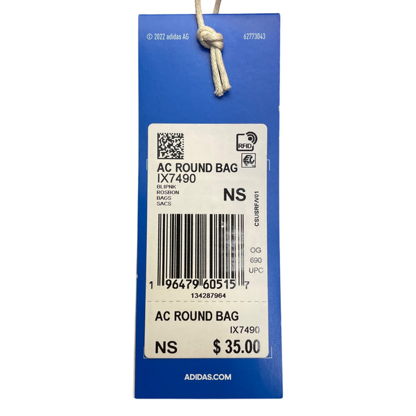 Adidas Women’s Pink/White Logo Design Adjustable Strap AC Round Crossbody Bag