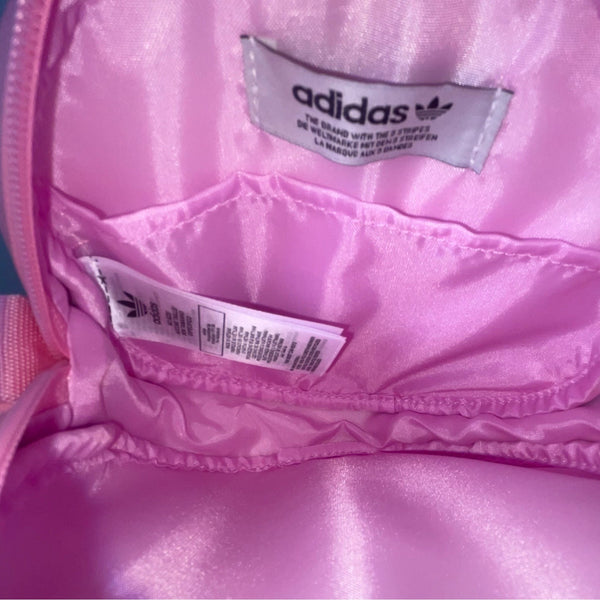 Adidas Women’s Pink/White Logo Design Adjustable Strap AC Round Crossbody Bag