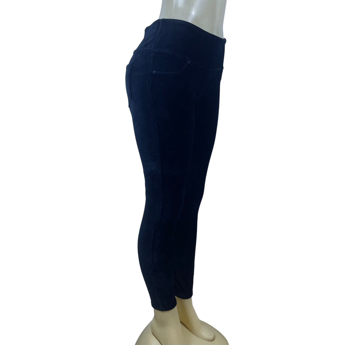 Suavé Women's Navy Knit Corduroy Leggings Medium Tummy Control - New