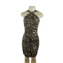 Michael Kors Leopard Print Halter Neck Bodycon Dress Size 2- NEW