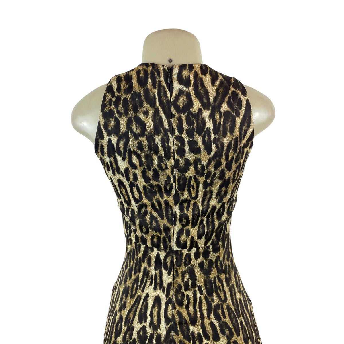 Michael Kors Leopard Print Halter Neck Bodycon Dress Size 2- NEW