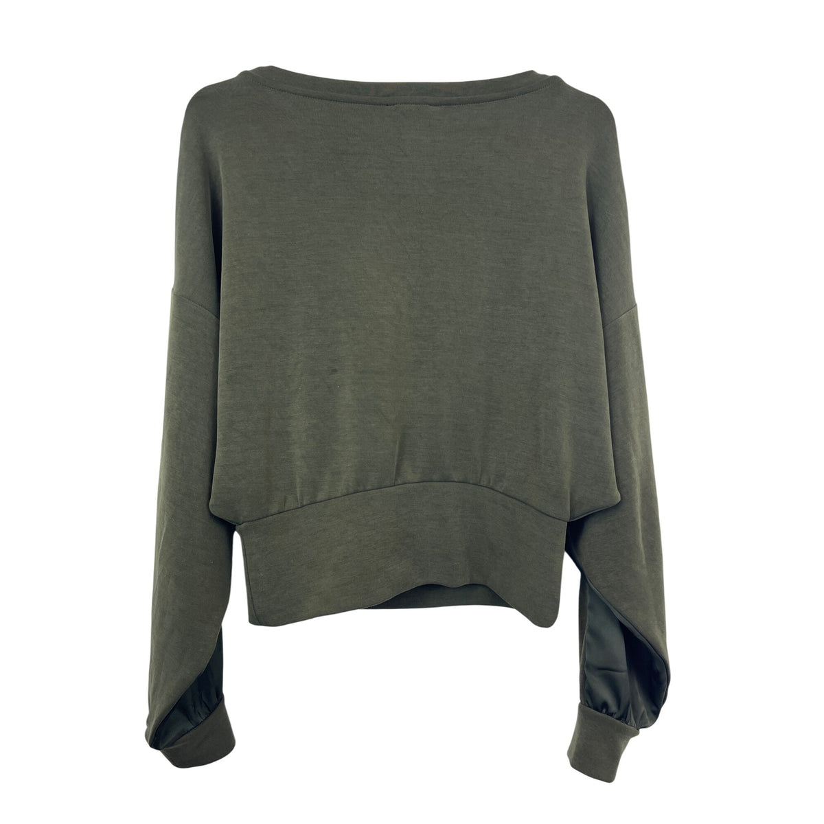 Express Womens Olive Green Knit Long Sleeve Pullover Top Size S Relaxed Fit