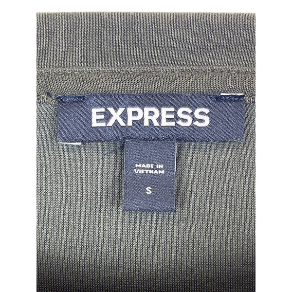 Express Womens Olive Green Knit Long Sleeve Pullover Top Size S Relaxed Fit