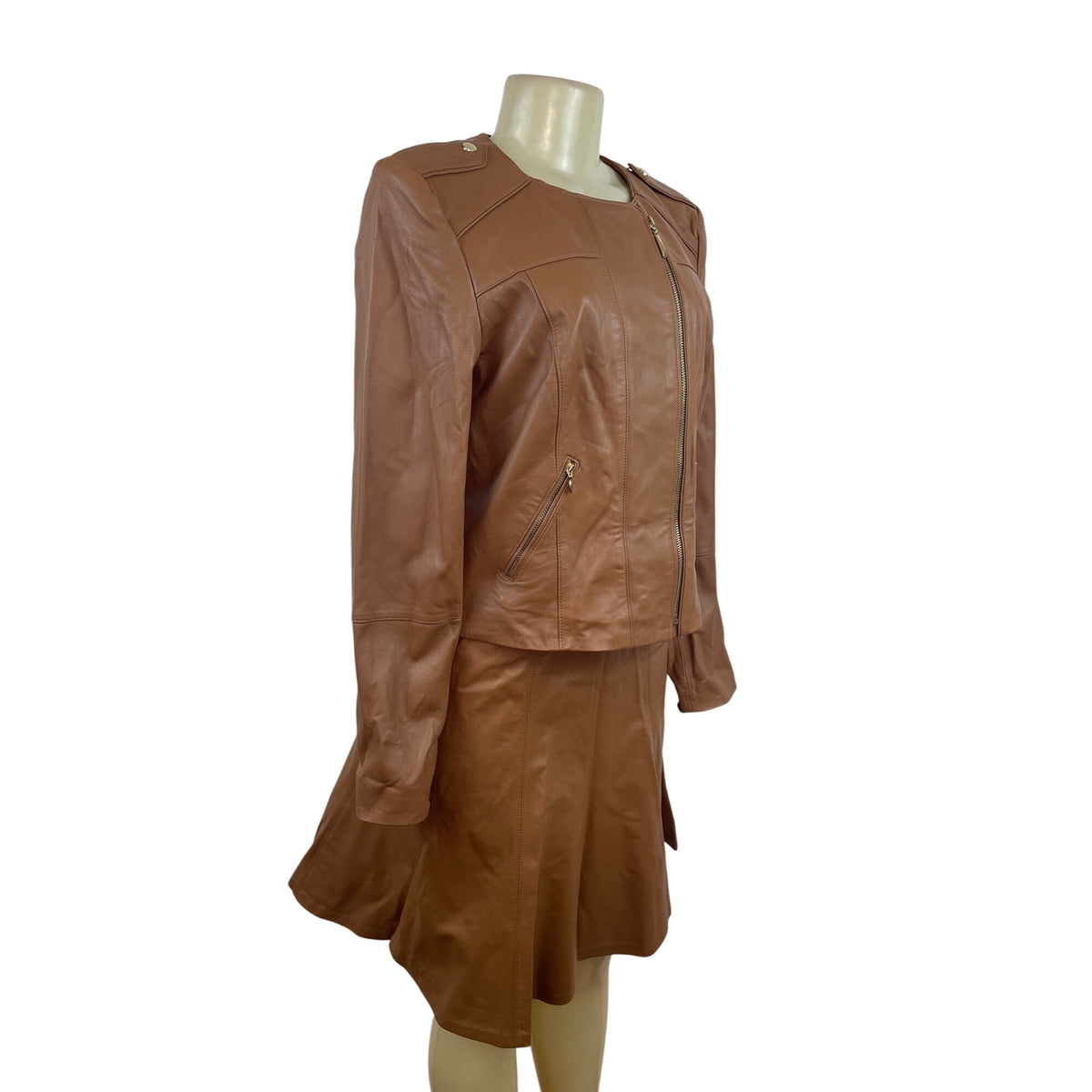 White House Black Market Women’s Brown Jacket & Matching Skirt Set Sz M/8 - New