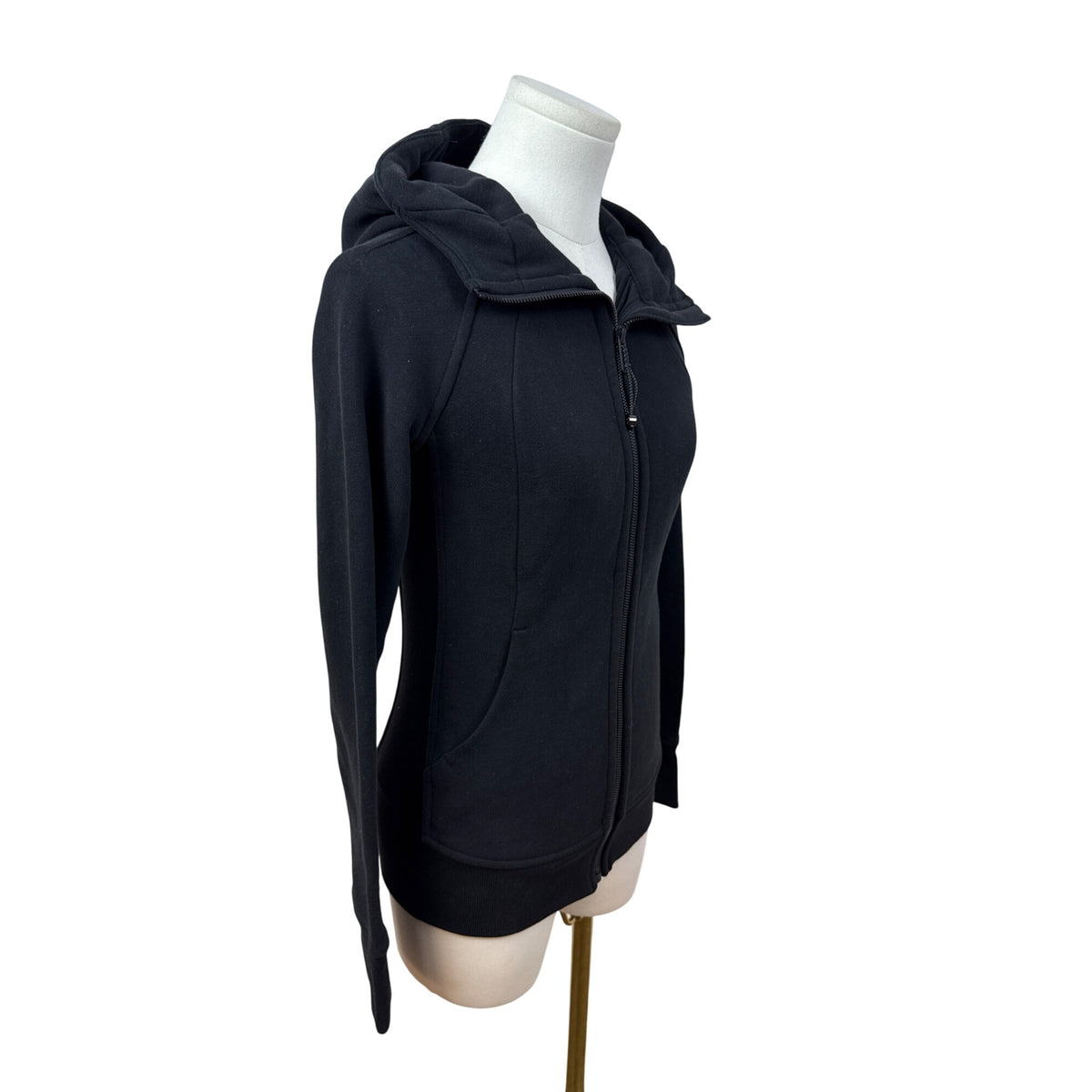 Lululemon Black Full-Zip Hoodie Women’s Size 4 Slim Fit