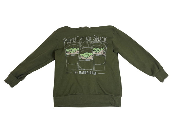 Star Wars The Mandalorian Kids Hoodie Protect Attack Green Size 6