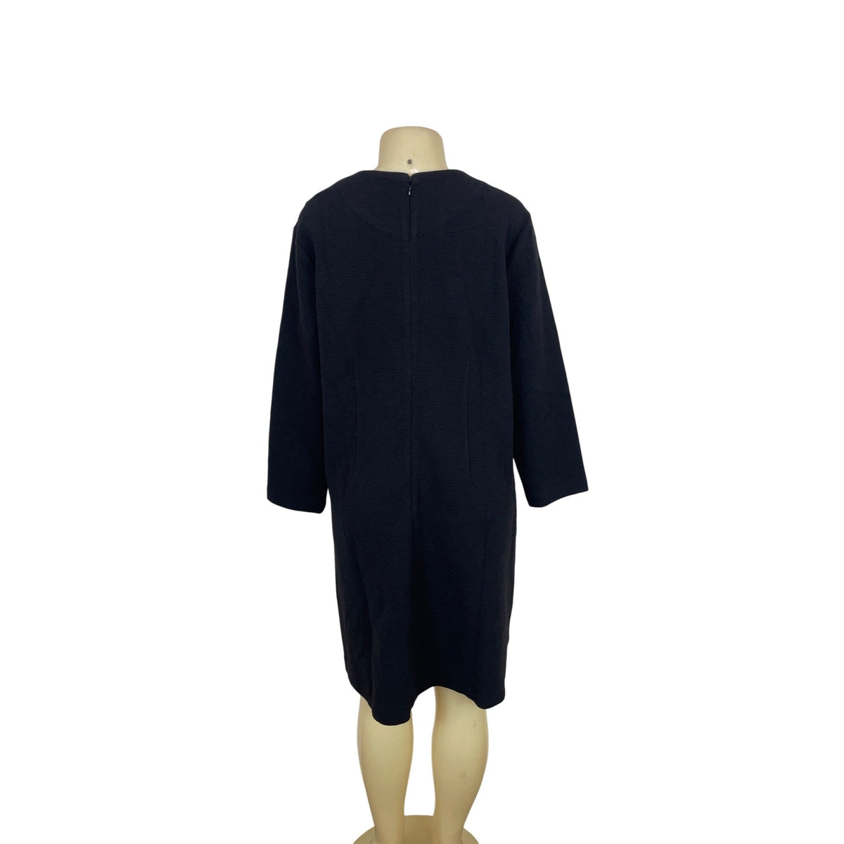 Ann Taylor Womens Black Textured Long Sleeve Dress Sz XL- NEW
