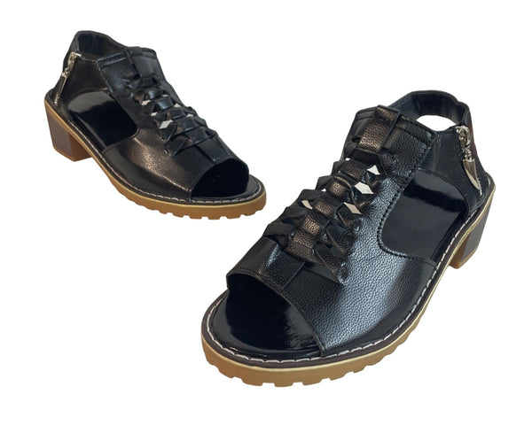 Shoes Vip Women's Black Wedge Sandals Sz 40 (9.5 US)