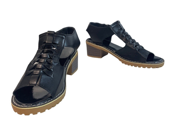 Shoes Vip Women's Black Wedge Sandals Sz 40 (9.5 US)