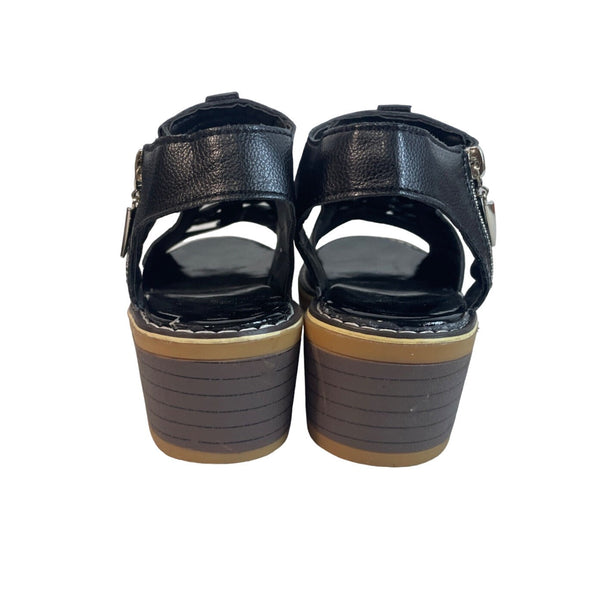 Shoes Vip Women's Black Wedge Sandals Sz 40 (9.5 US)