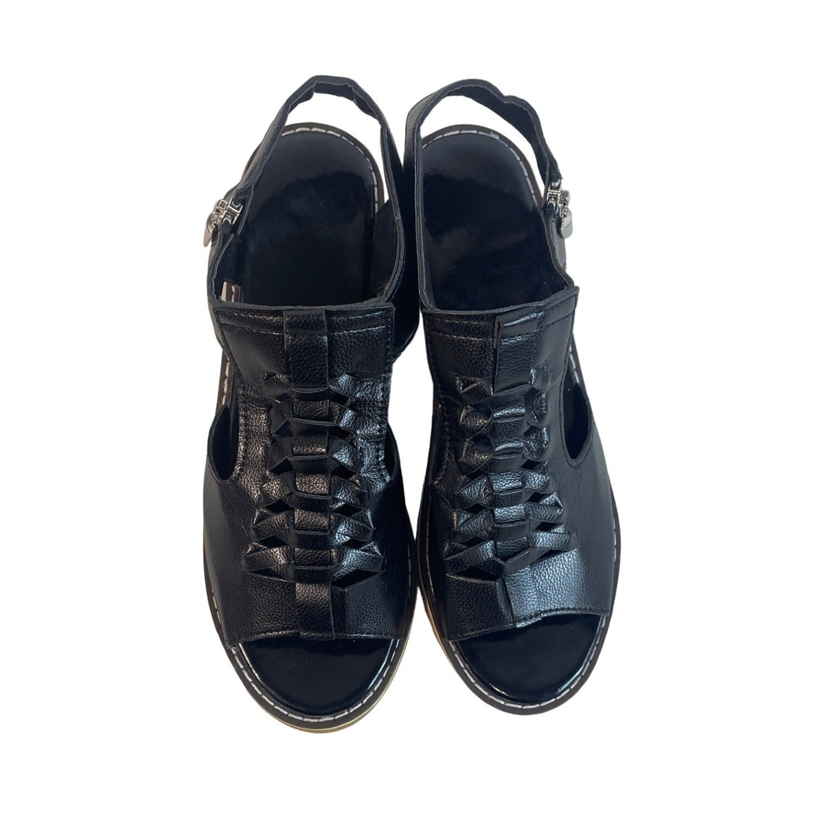 Shoes Vip Women's Black Wedge Sandals Sz 40 (9.5 US)