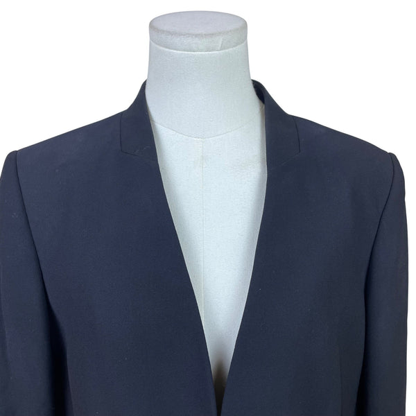 Tahari Women's Black Open-Front Cropped Jacket With Hook Closure Sz 12