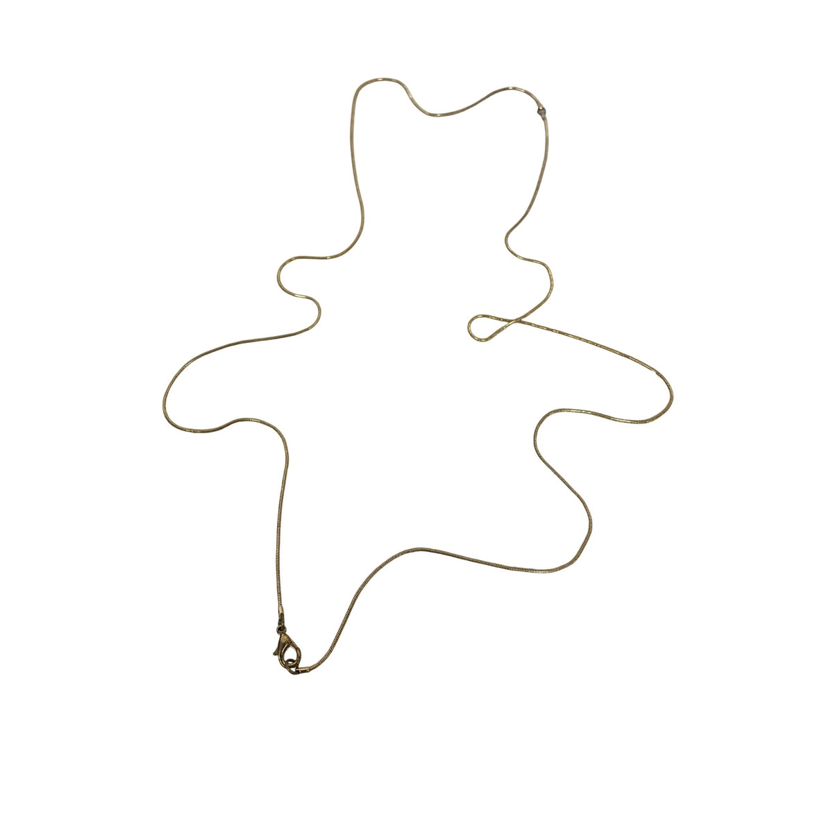 Gold-Tone Unisex Snake Chain Necklace Adjustable Length 18-20 Inches Classic Design