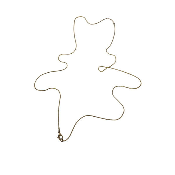 Gold-Tone Unisex Snake Chain Necklace Adjustable Length 18-20 Inches Classic Design