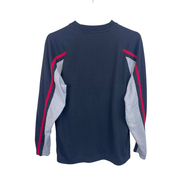 Conos Mens Black Gray Long Sleeve Raglan Shirt Real & Pure Embroidery Medium