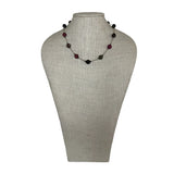 Vintage Silver Tone Necklace With Beads - 18in