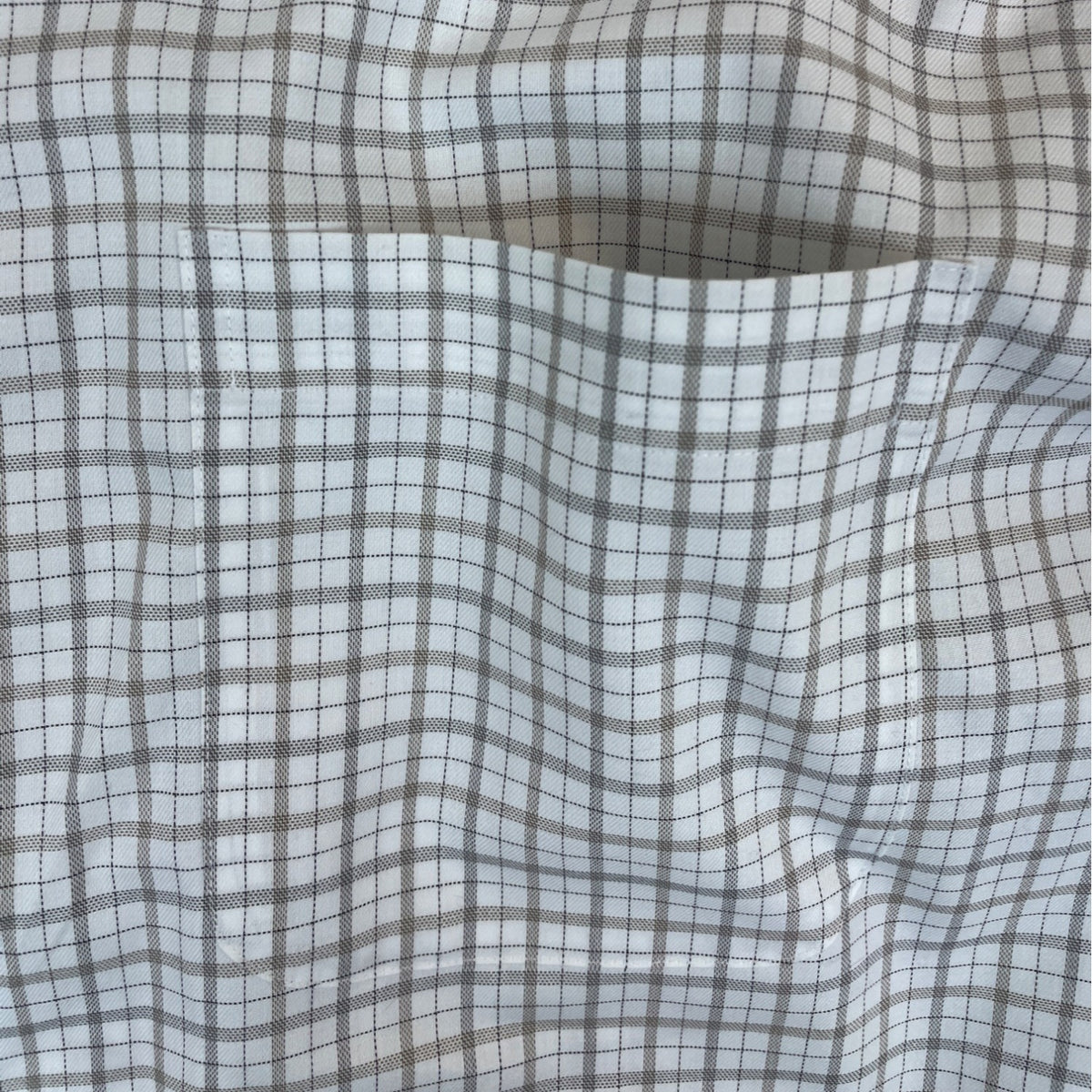 Tasso Ella Mens Regular Fit Non-Iron Plaid Dress Shirt White & Gray Size M