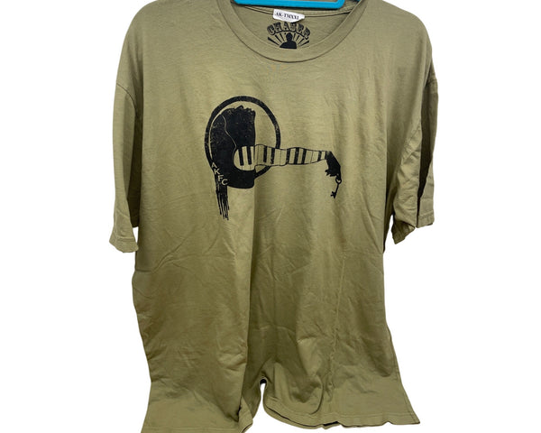 Chaser Mens Olive Graphic T-Shirt XXLarge Casual Cotton Blend Comfy Tee