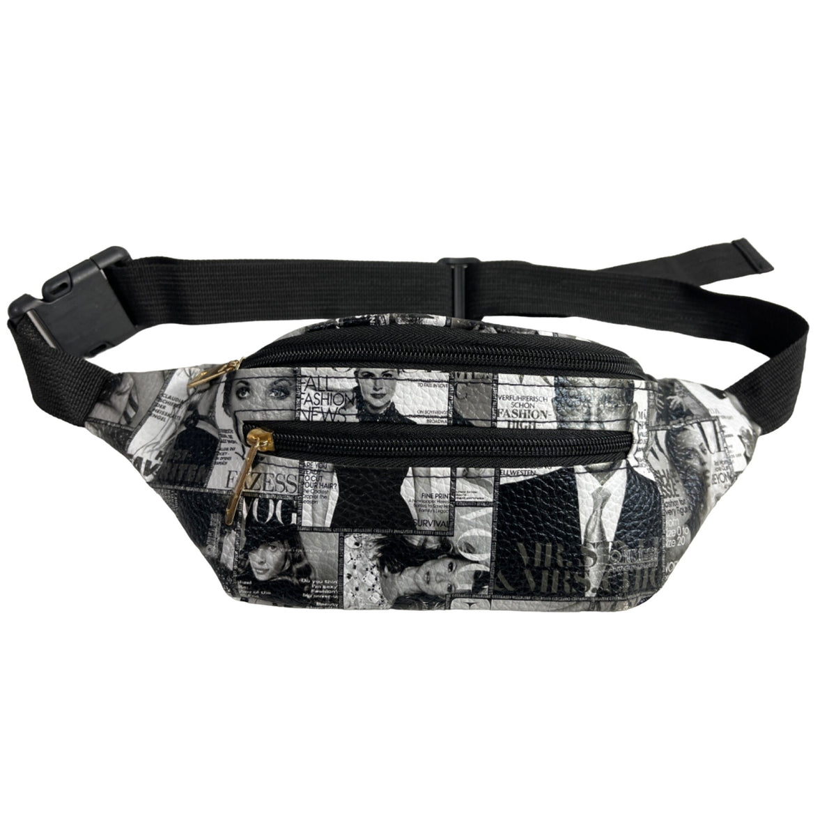 Unbranded Women’s Glossy Vogue Magazine Fanny Pack Belt Bag Sz S