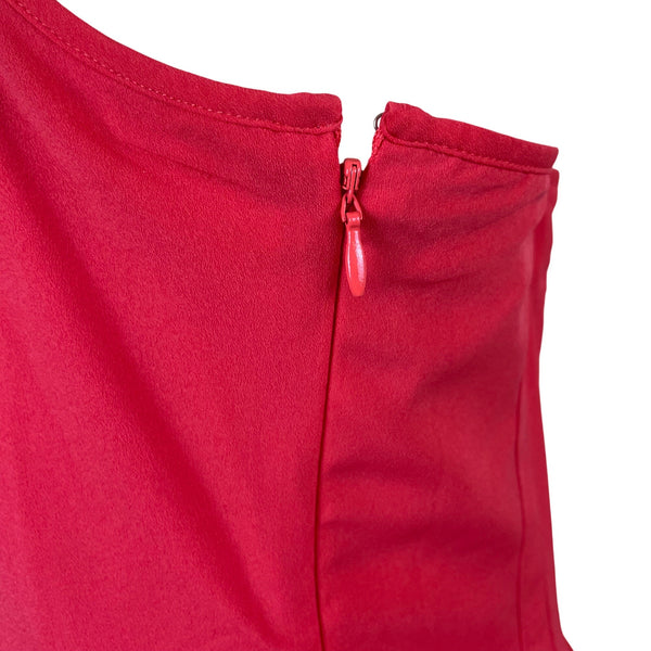 Banana Republic Women's Red Pleated Midi Dress Spaghetti Straps Size 4P- New