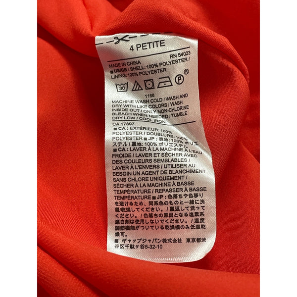 Banana Republic Women's Red Pleated Midi Dress Spaghetti Straps Size 4P- New