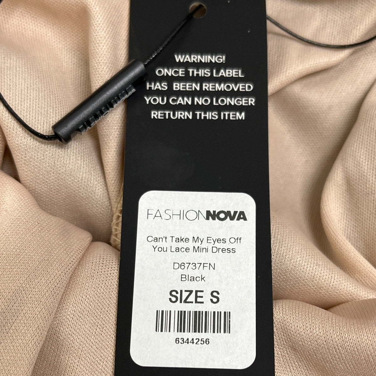 Fashion Nova Womens Black Lace Strapless Mini Dress Size S - New
