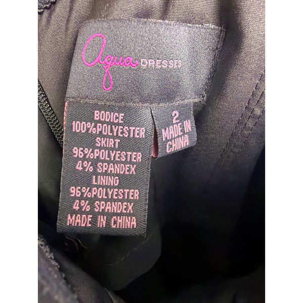 Aqua Womens Black Sequin Polyester Dress Size 2 Strapless Evening Formal Mini Aqua Womens Black Sequin Polyester Dress Size 2 Strapless Evening Formal Mini