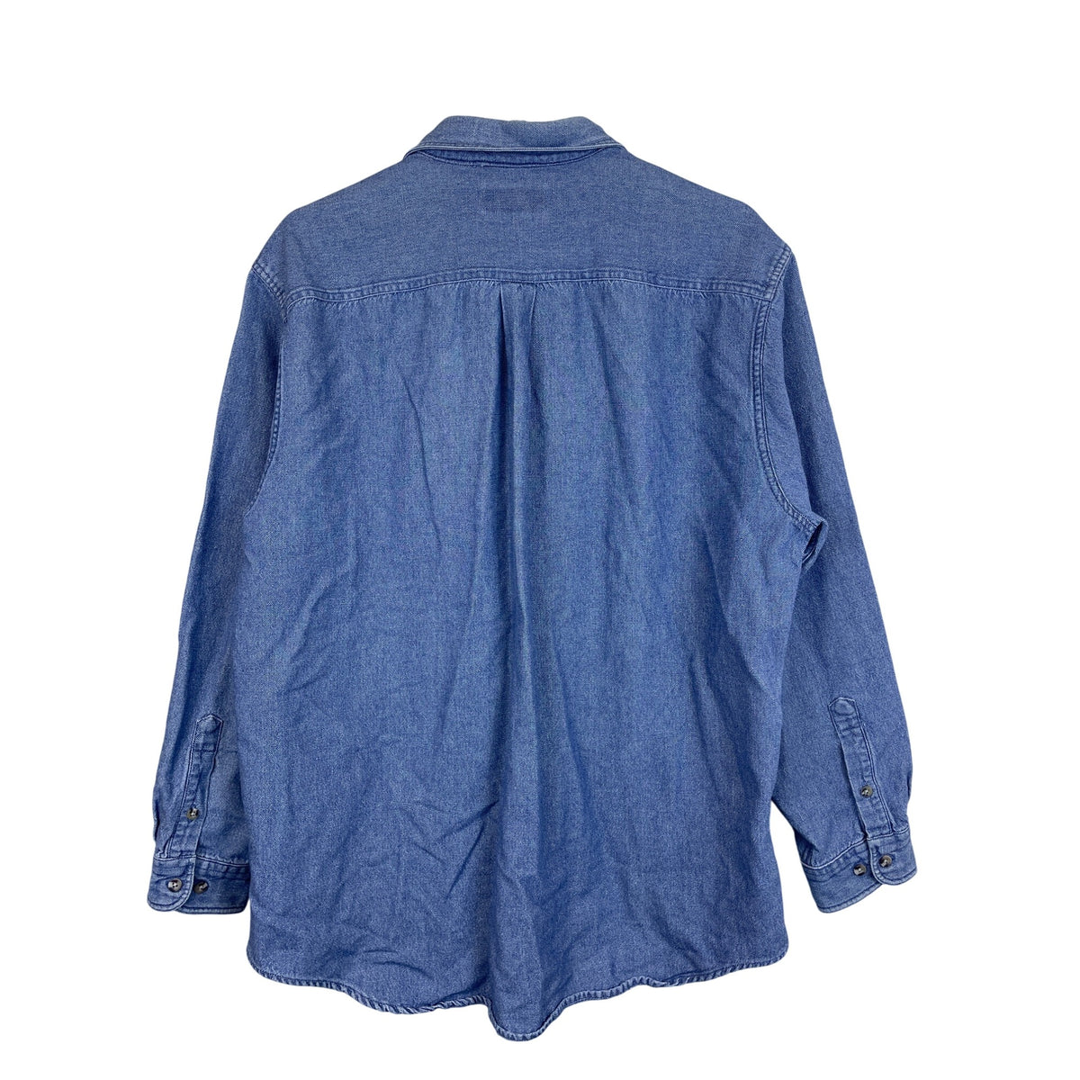 Hunt Club Mens Blue Cotton Button-Up Denim Long Sleeve Shirt X-Large