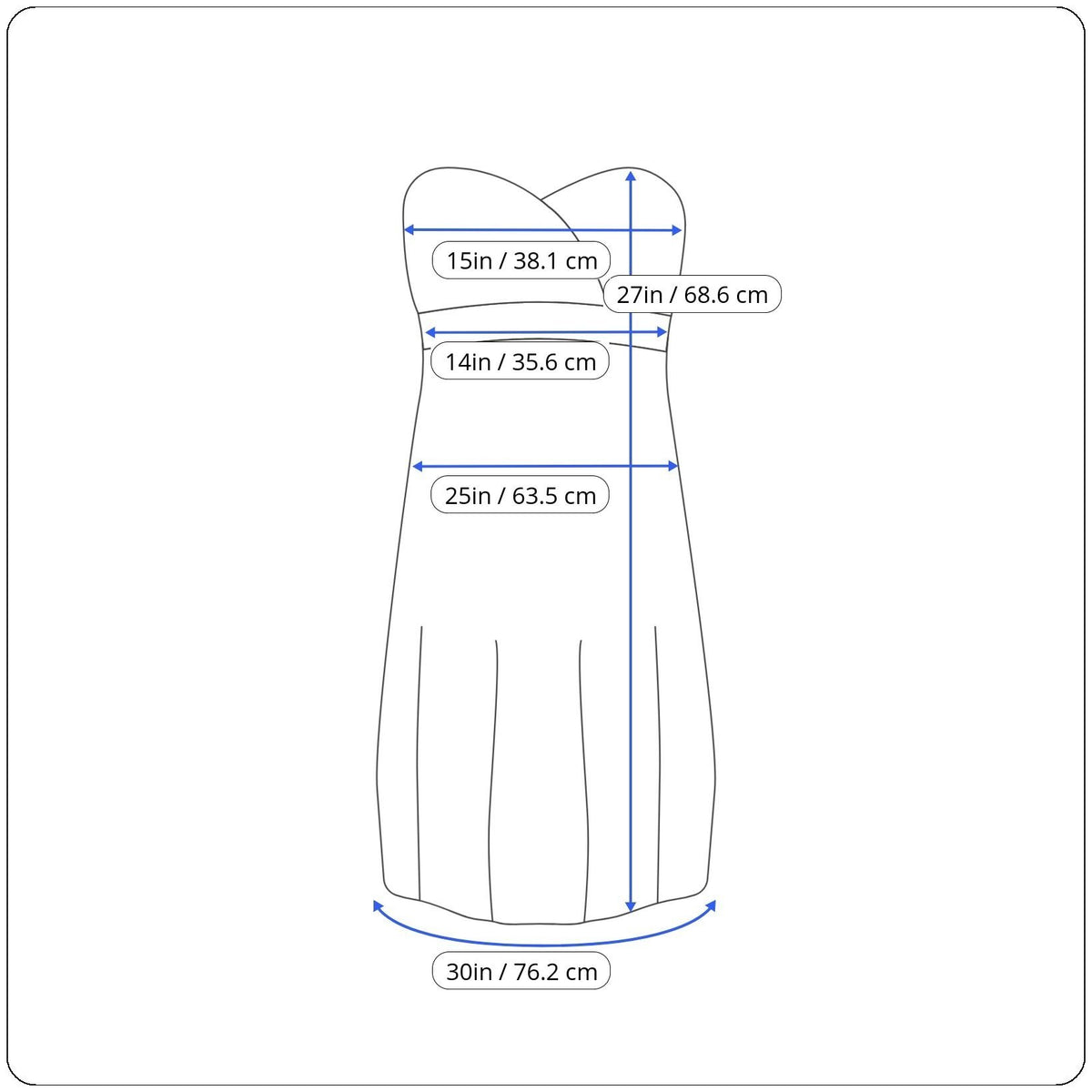 Banana Republic Women’s  Black Strapless Empire Waist Dress Petite Size 4P