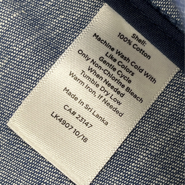 Denim & Co. Womens Blue Denim Button-Up Jacket Long Sleeve Size M