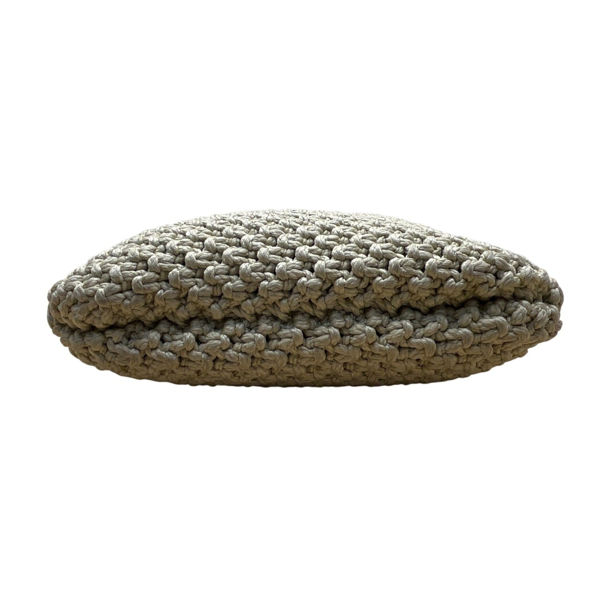 Marbella Women’s Beige Handmade Crochet Ring Detail Shoulder Bag Sz M