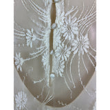 Riña di’ Montella Vintage Ivory Lace Overlay Dress With Floral Embroidery Sz 12