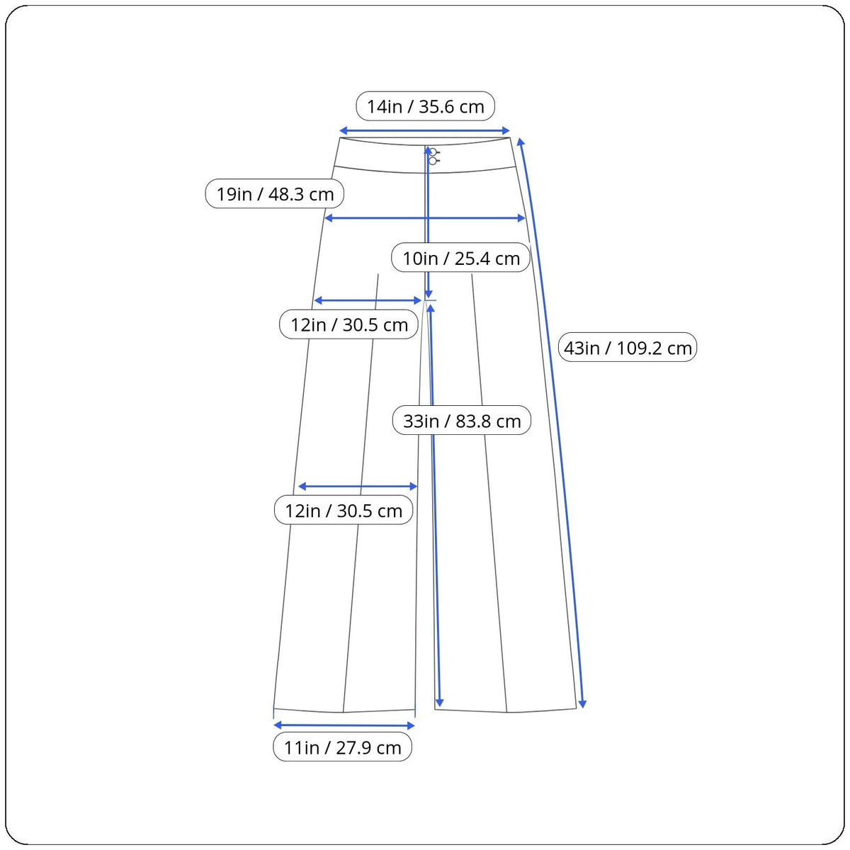 Pacsun Women’s Blue Denim High Rise Baggy Wide Leg Authentic Jeans Size 28 - New