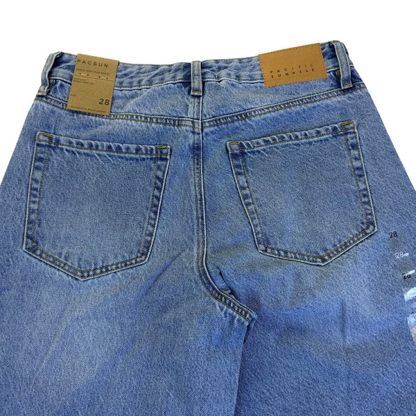 Pacsun Women’s Blue Denim High Rise Baggy Wide Leg Authentic Jeans Size 28 - New