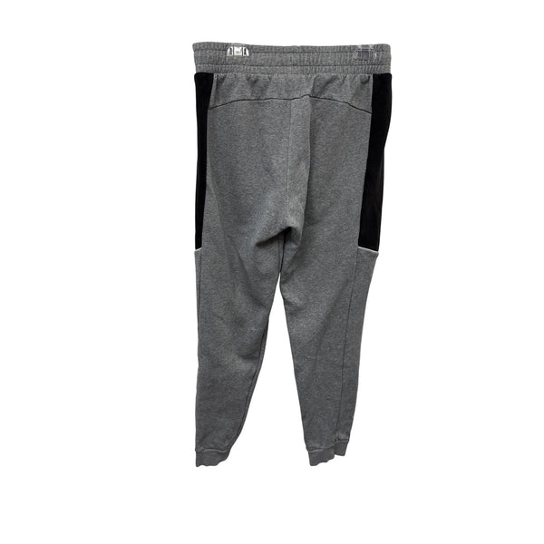 Puma Mens Gray Cotton Jogger Sweatpants With Black Panels Size S