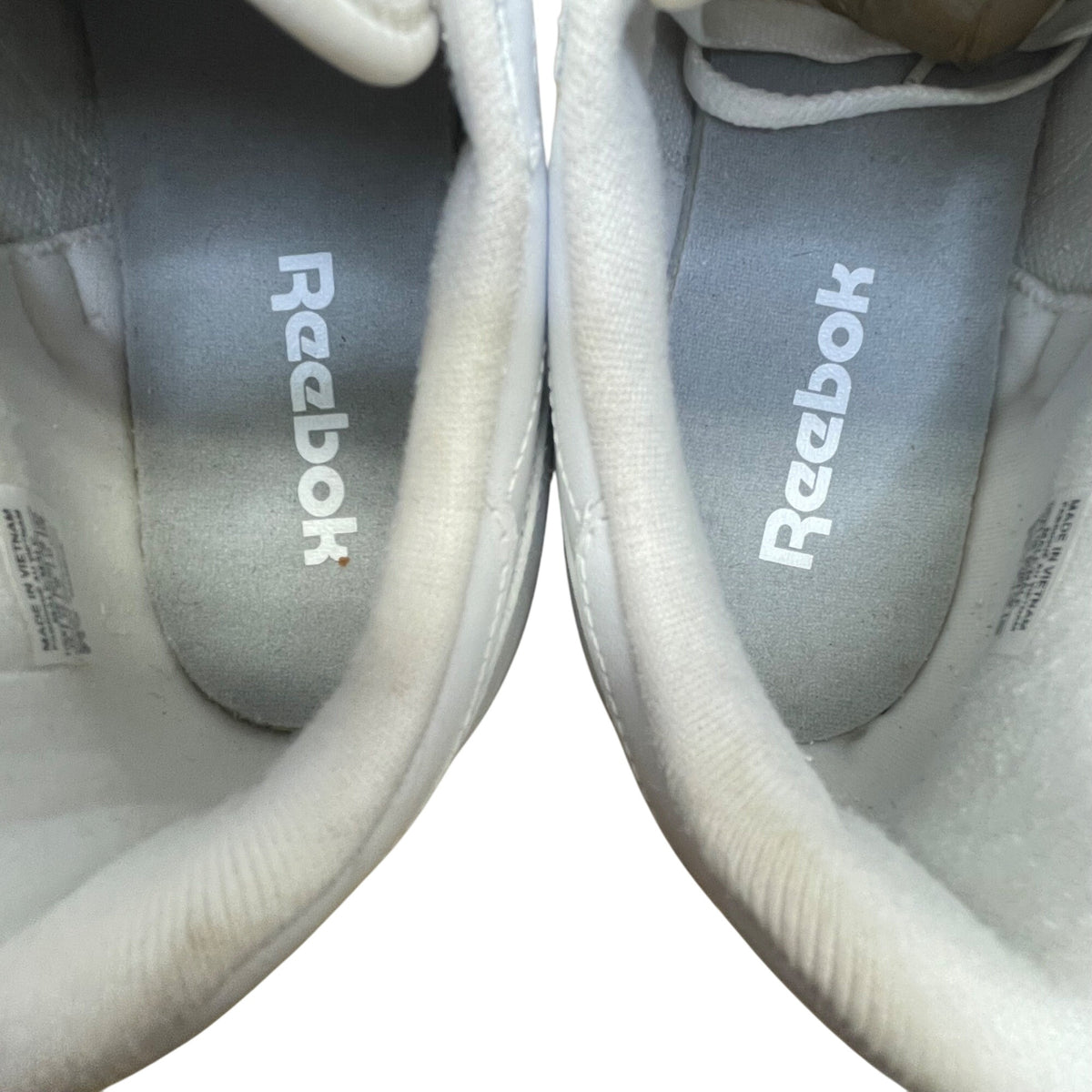 Reebok Classic Men’s All White Leather Lace-Up Casual Athletic Sneakers Size 15