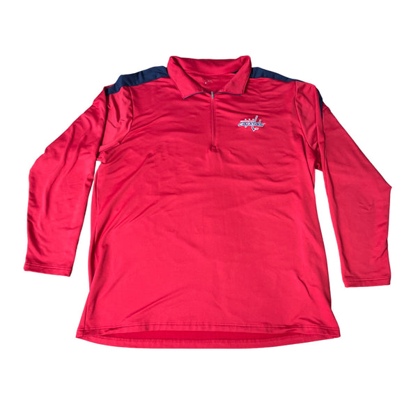 Washington Capitals  Men's Team Long Sleeve Red Polo Shirt Sz XXL