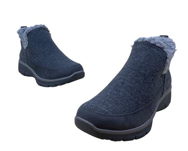Skechers Womens Gray Faux Fur Lined All-Weather Relaxed Fit Boots Sz 9 - New