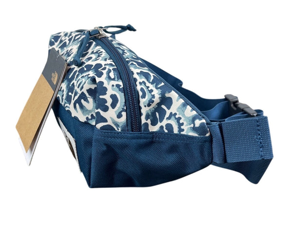 The North Face Blue Floral Pattern Double Pocket Hiking Lumbar Pack Sz M - New