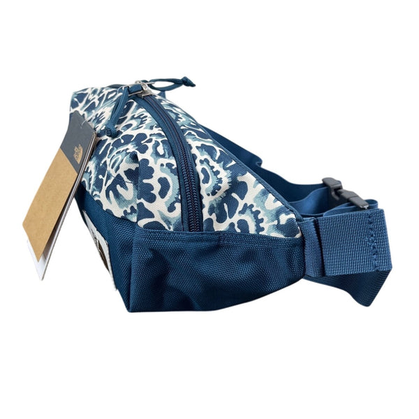The North Face Blue Floral Pattern Double Pocket Hiking Lumbar Pack Sz M - New
