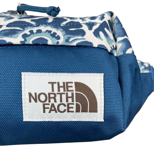 The North Face Blue Floral Pattern Double Pocket Hiking Lumbar Pack Sz M - New