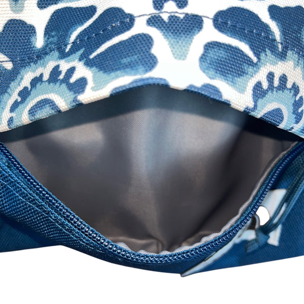 The North Face Blue Floral Pattern Double Pocket Hiking Lumbar Pack Sz M - New