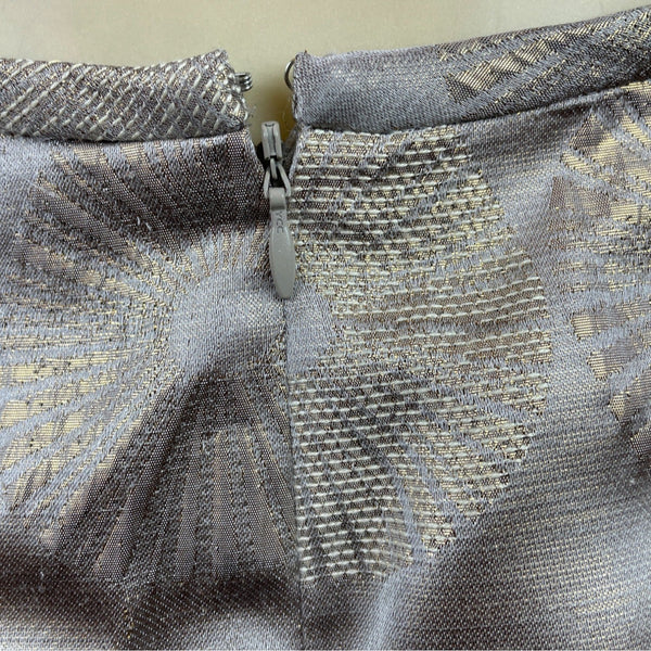 Adrianna Papell Evening Essentials Brown & Gold Brocade Pencil Skirt Size 6