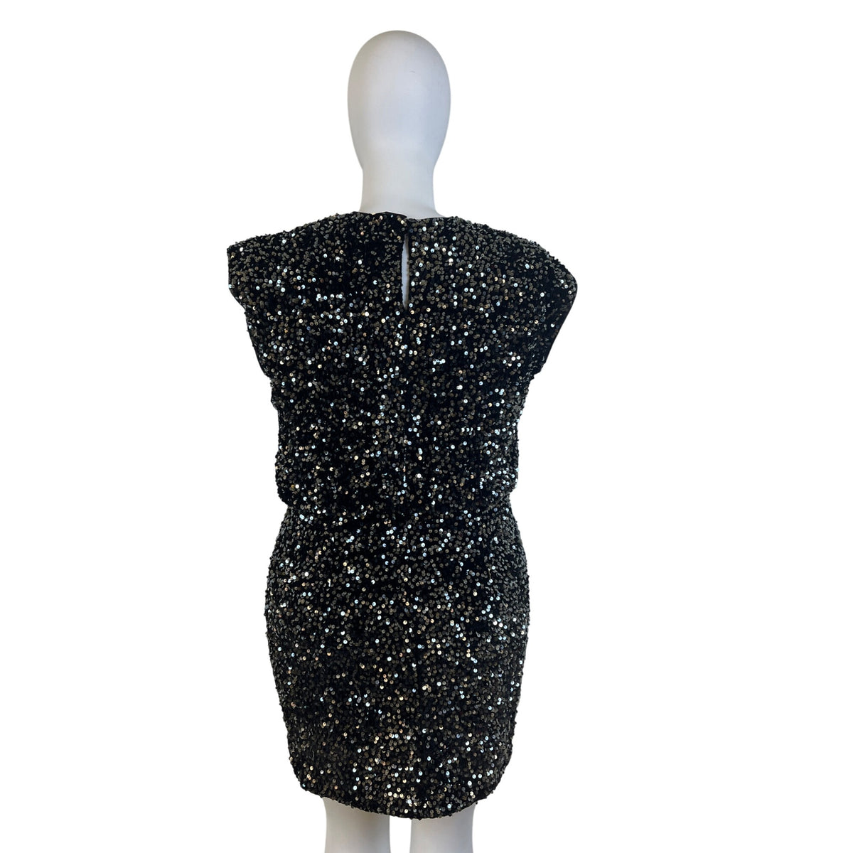 City Chic Women’s Black Sequin Sleeveless Mini Dress Sz S/16 - New