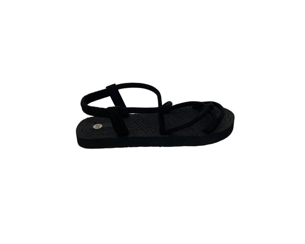 Black Strappy Sandals For Women Size 37 Comfortable & Stylish Footwear