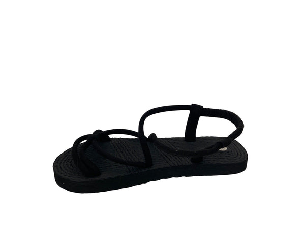 Black Strappy Sandals For Women Size 37 Comfortable & Stylish Footwear