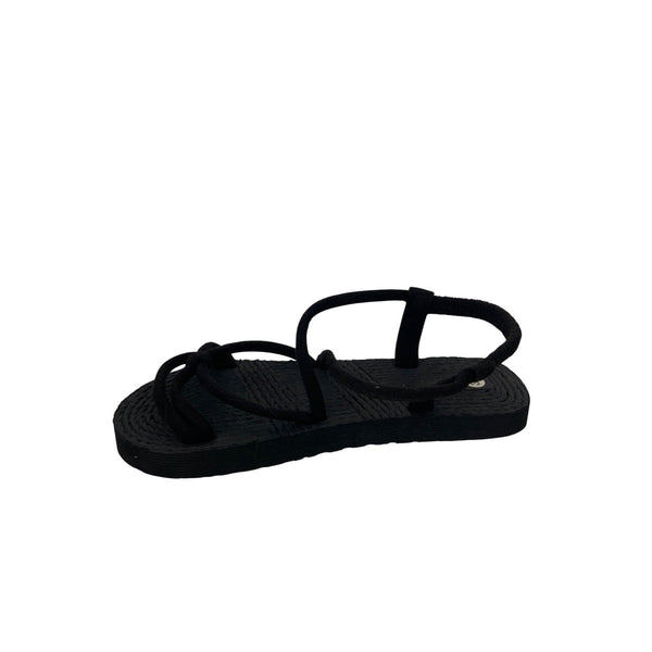 Black Strappy Sandals For Women Size 37 Comfortable & Stylish Footwear