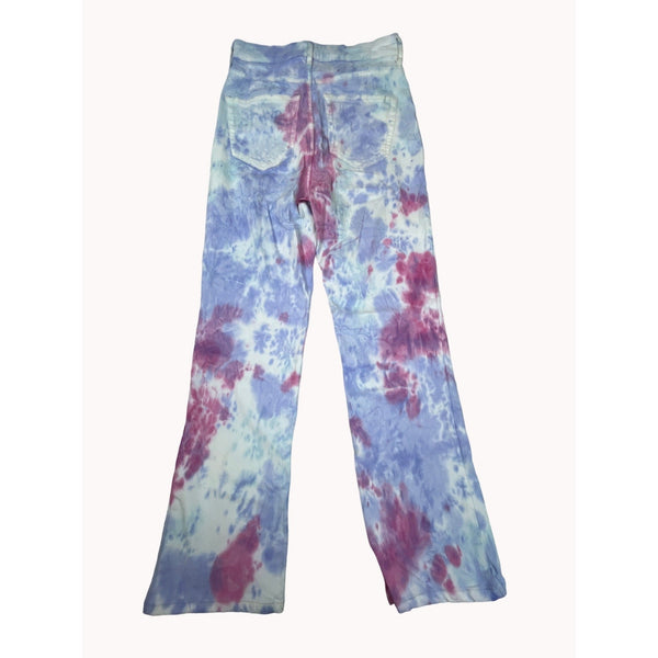 FashionNova Women's Multicolor Washed Tie-Die Straight Cut Jeans Sz 5