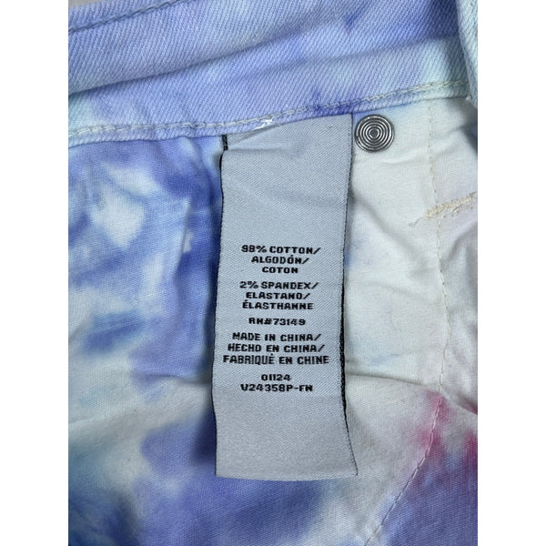 FashionNova Women's Multicolor Washed Tie-Die Straight Cut Jeans Sz 5