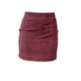 MNG Womens Pink Pigskin Leather Mini Skirt With Button Details Size XXS